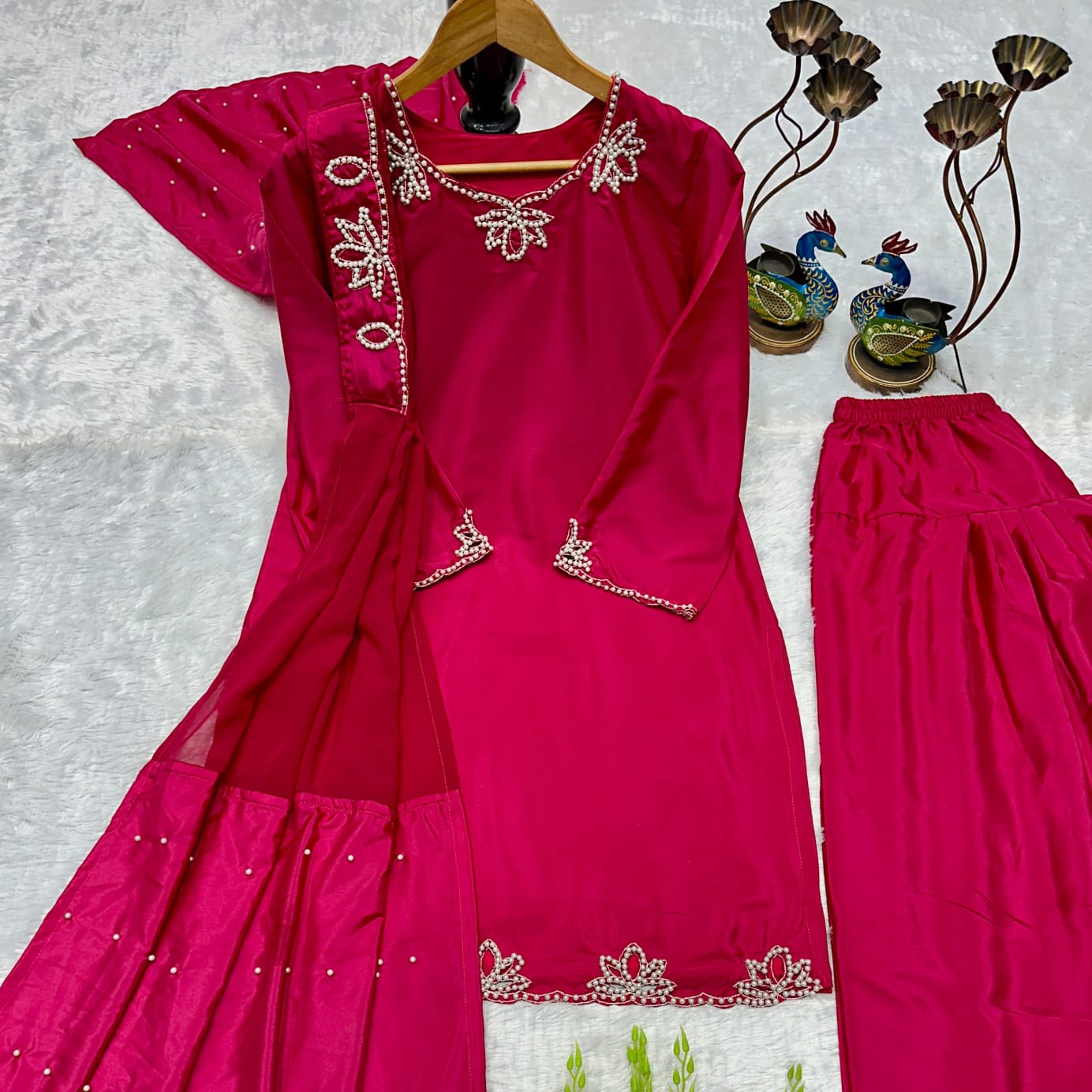 WOMEN'S PURE CHINON SILK SARARA SET'S