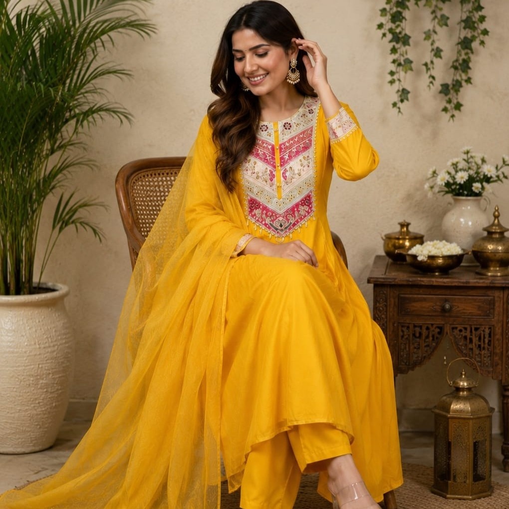 WOMEN'S PURE CHINON SILK SARARA SET'S